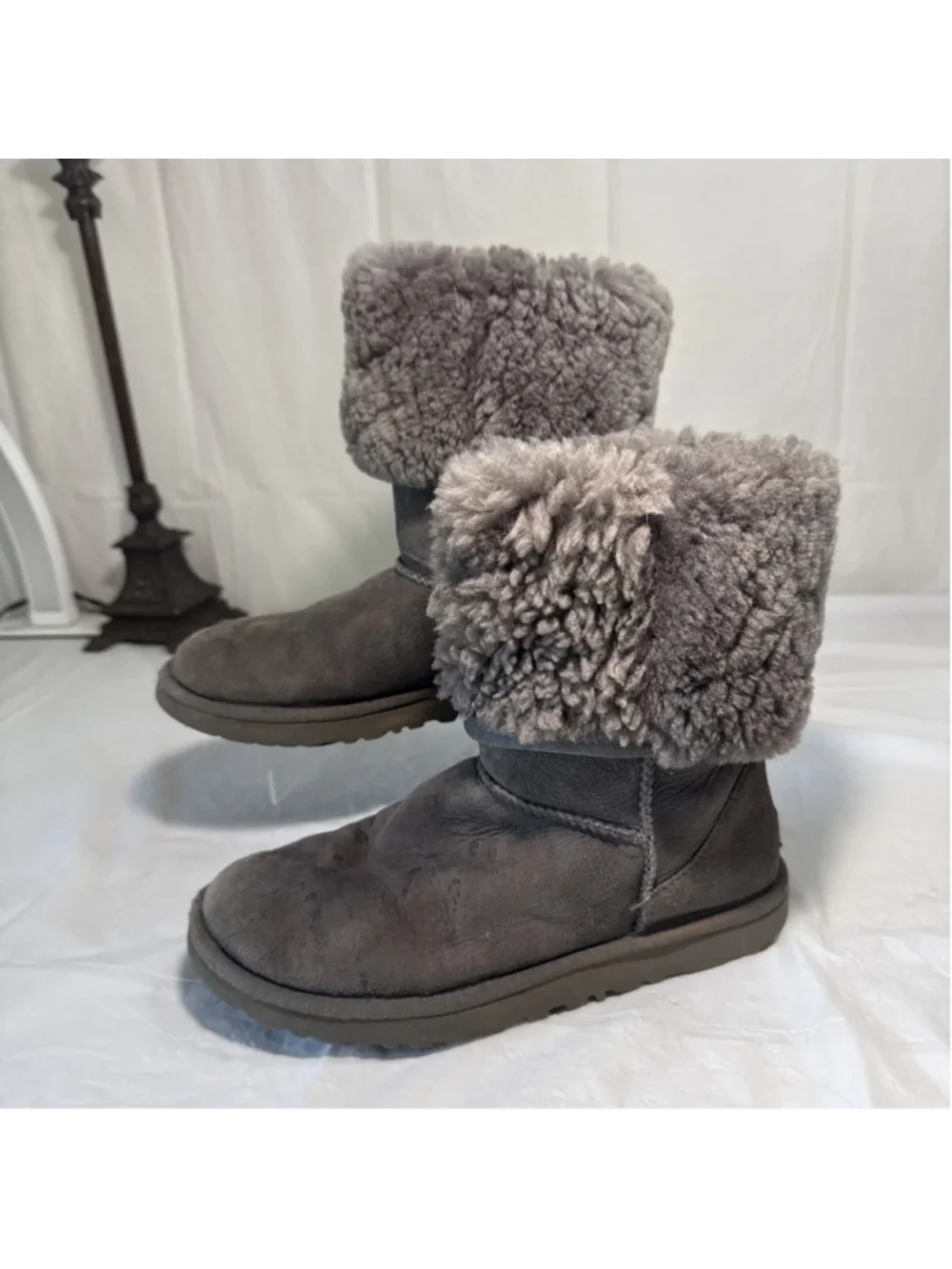 Ugg Australia 5815 Classic Tall Suede Sherling Leather Boots Size 7